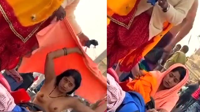 Horny Bhabhi After Bath Outdoor Changing Dress Captured Secretly Viral New